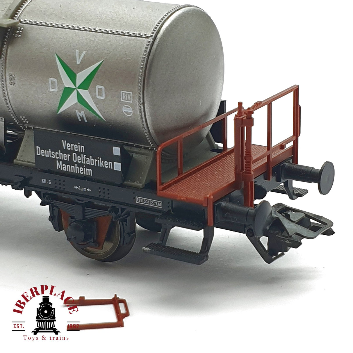 ♻️ 2da mano - DC Fleischmann 5426K vagon cisterna DB 547 005 DR H0 escala 1:87 EH09