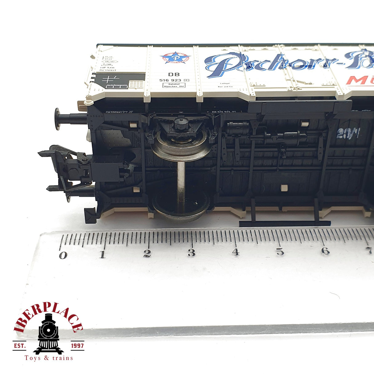 ♻️ 2da mano - DC Fleischmann 5350K vagon cerrado Pschorr Bräu DB H0 escala 1:87 EH09