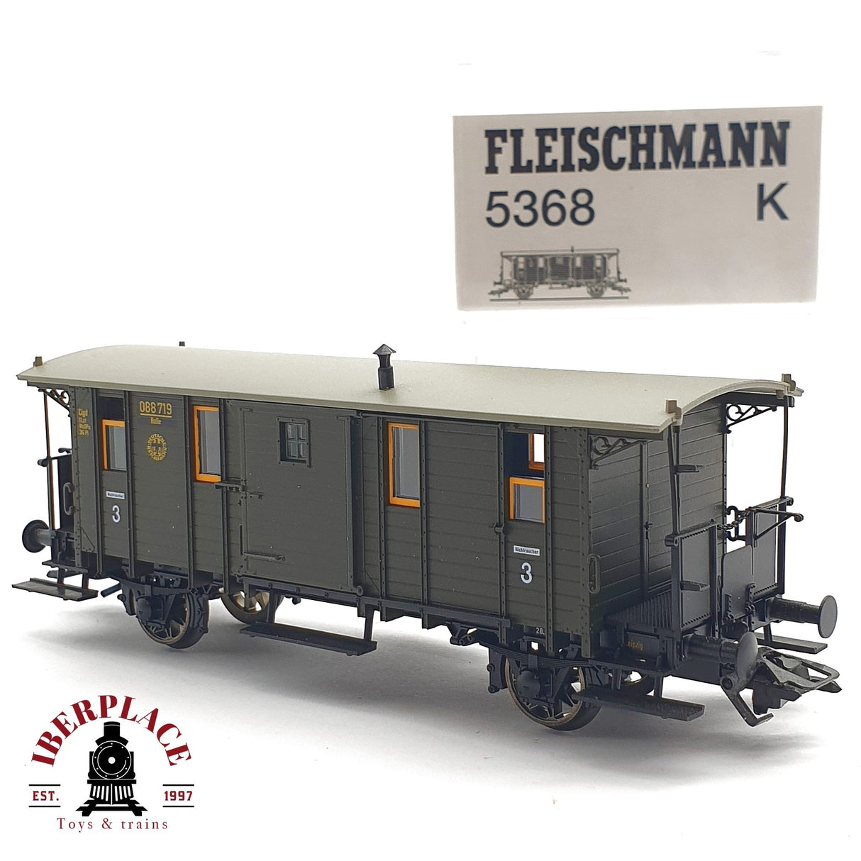 ♻️ 2da mano - DC Fleischmann 5368K vagón pasajeros DRG 088 H0 escala 1:87 EH09