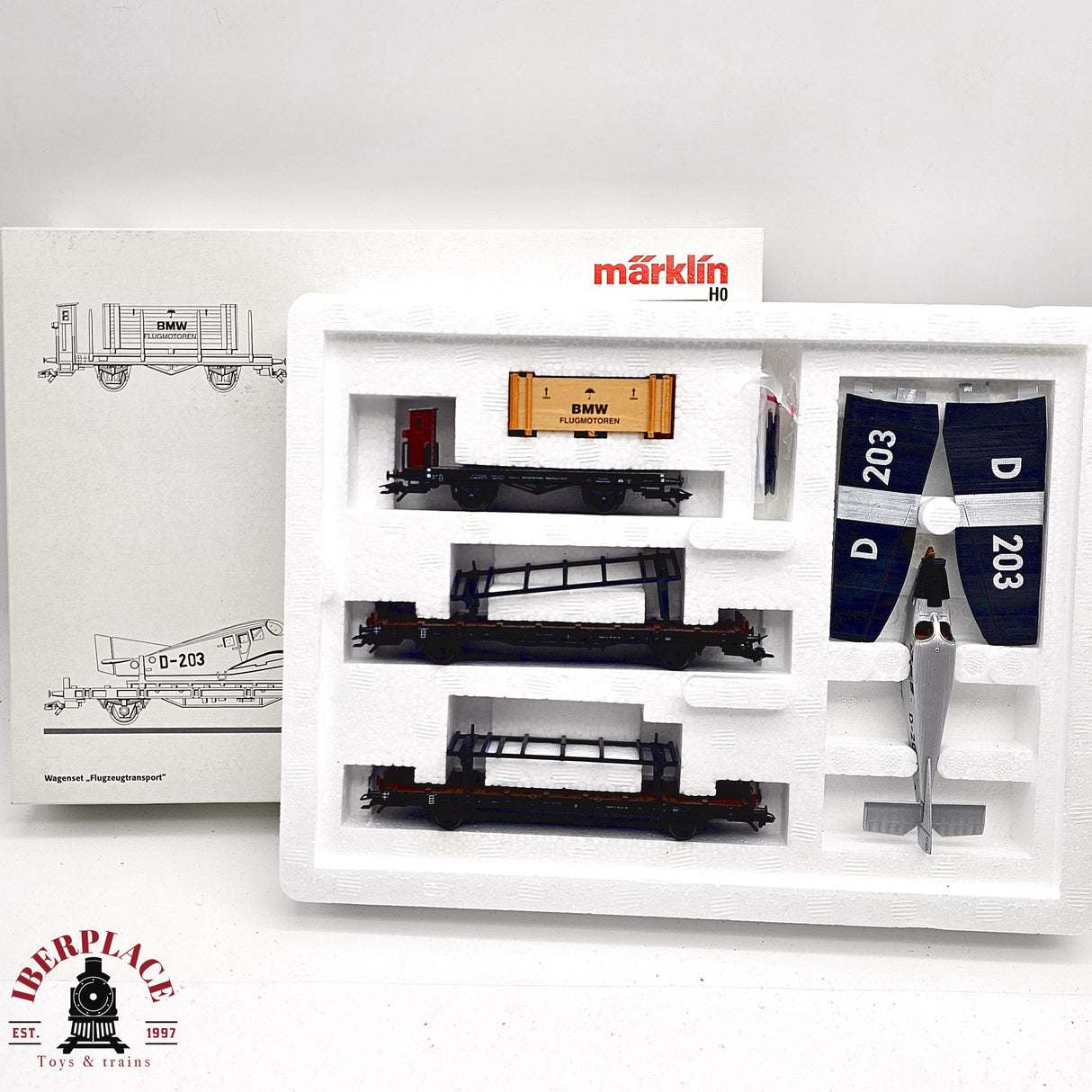 ♻️ 2da mano - Märklin 45093 set de vagones transporte aereo H0 escala 1:87 E14