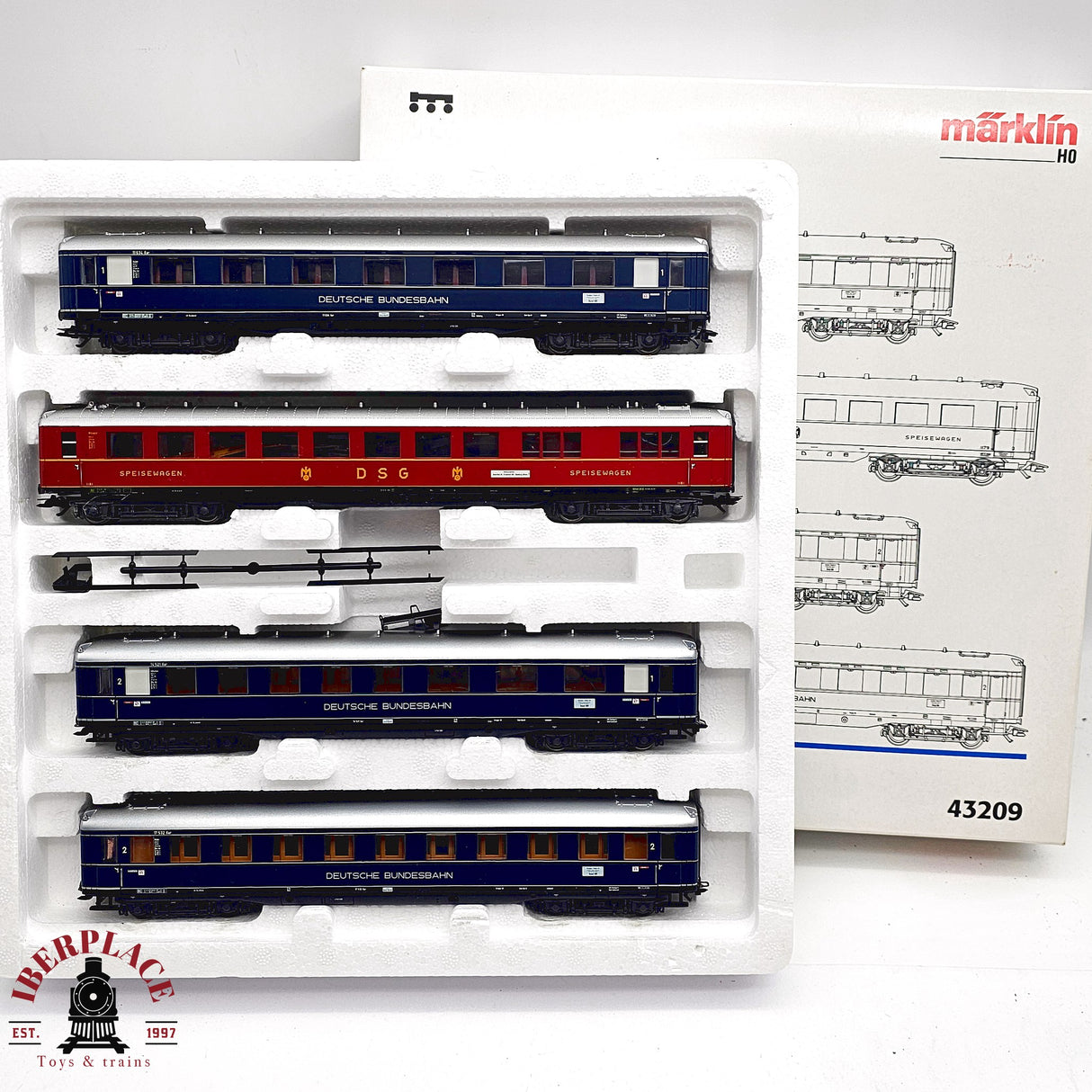 ♻️ 2da mano - Märklin 43209 set de vagones Loreley DB H0 escala 1:87 E14