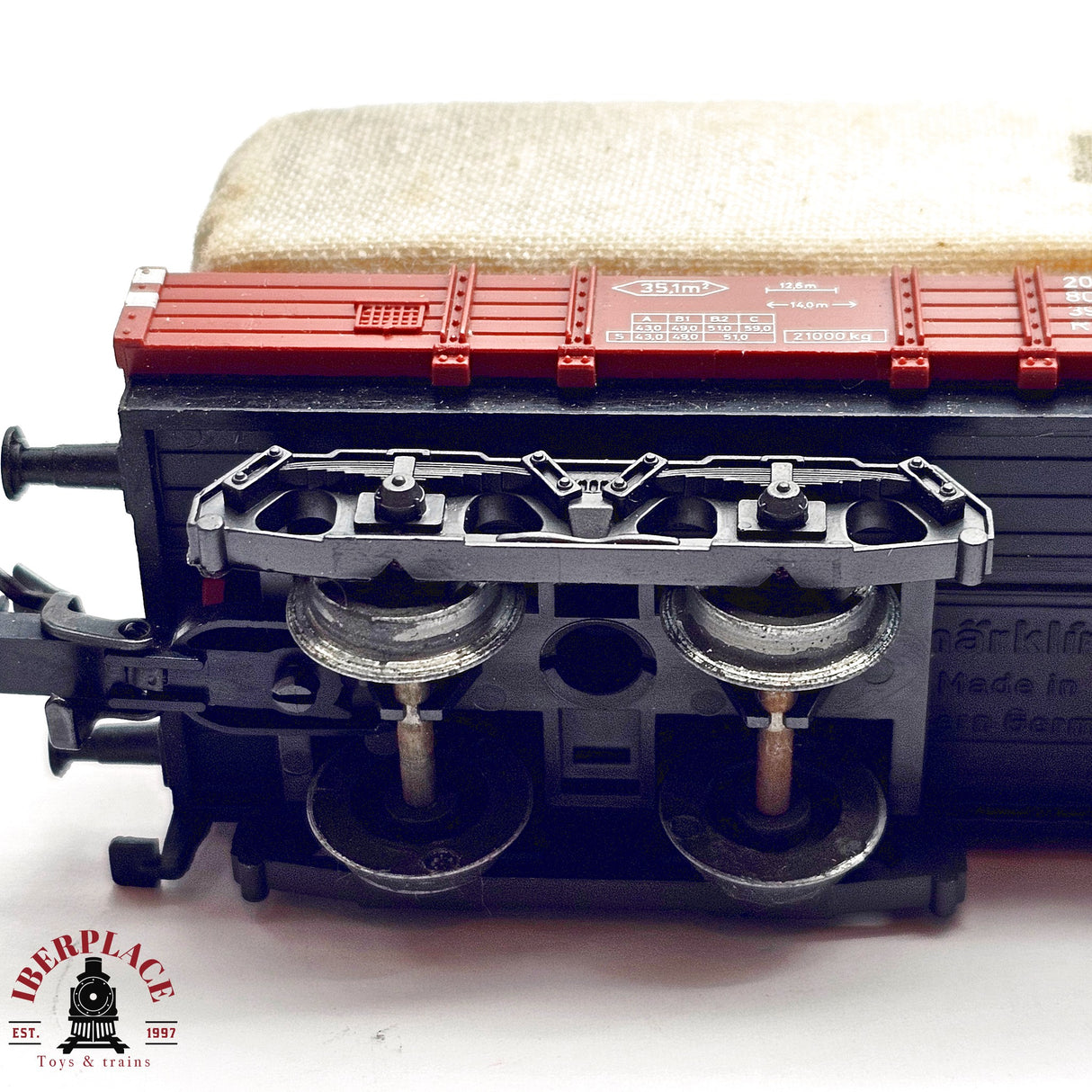 ♻️ 2da mano - Märklin vagón mercancía con lona DB H0 escala 1:87 E14