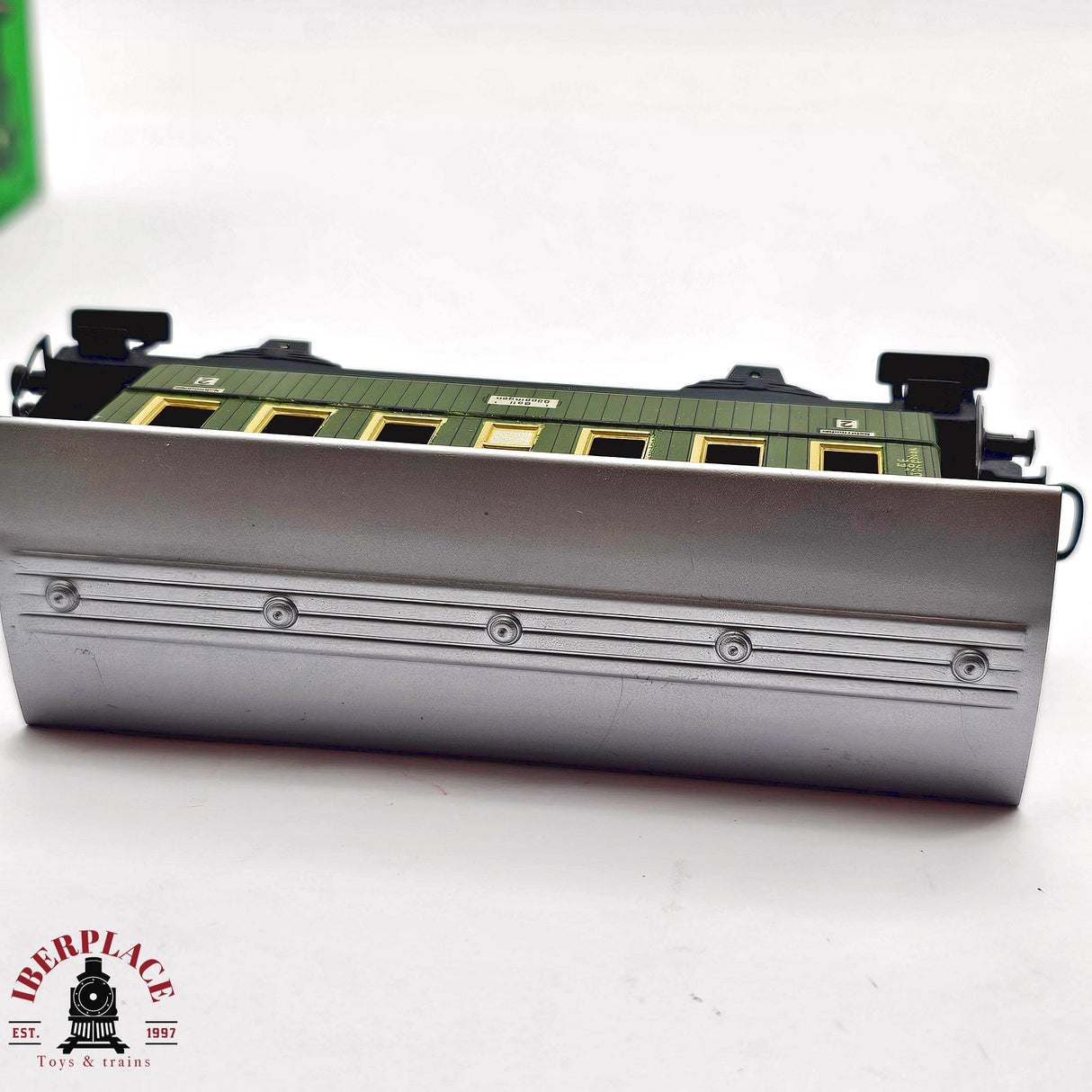 ♻️ 2da mano - 2x Märklin 4040 7190 vagon pasajeros + tope de vias tipo M H0 escala 1:87 E14