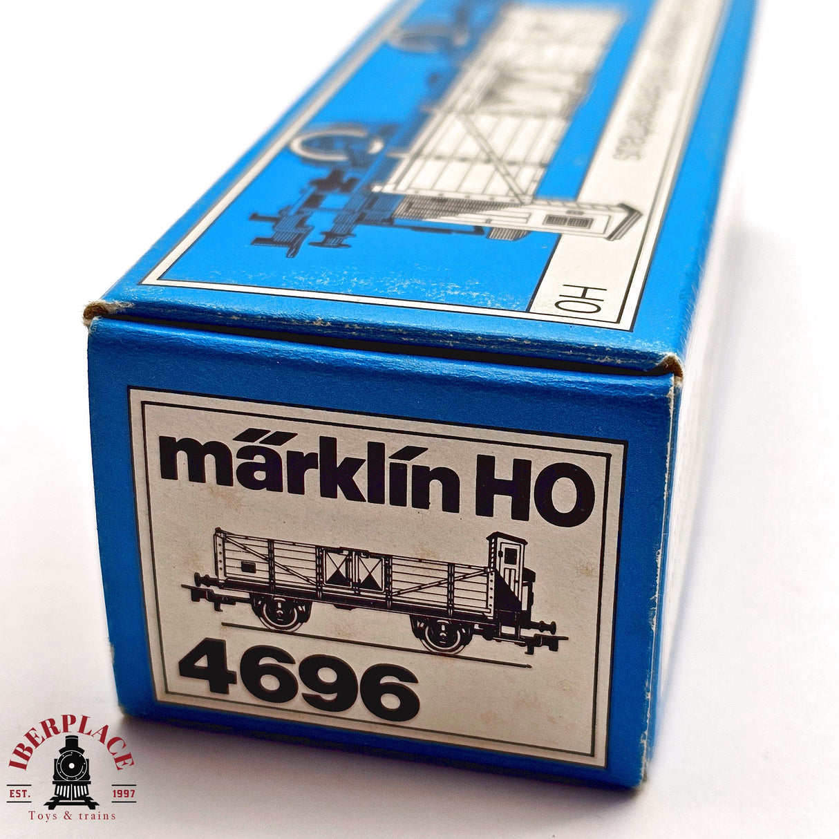 ♻️ 2da mano - Märklin 4696 vagón abierto con garita DB H0 escala 1:87 E14