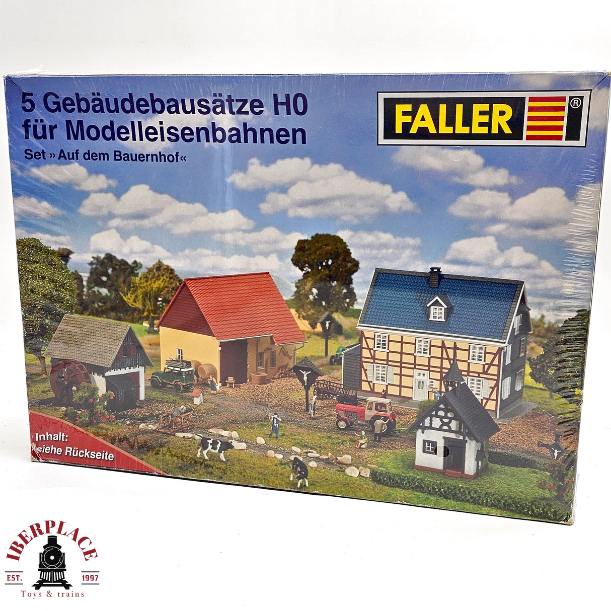 ♻️ 2da mano - Faller set de cortijo, granero, molino de agua, capilla H0 escala 1:87 E14