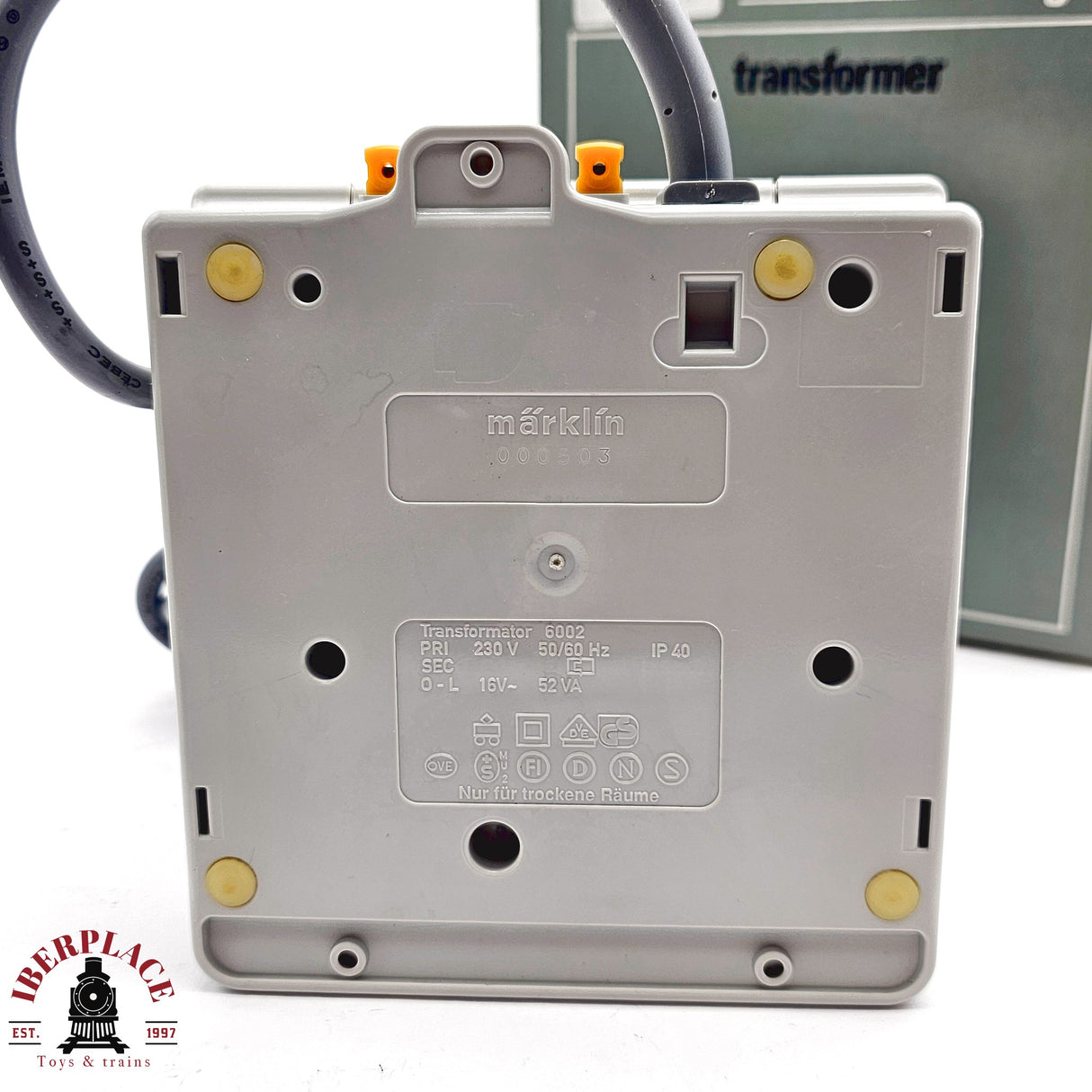 ♻️ 2da mano - Märklin 6002 transformador 230 volts. 52 VA. H0 escala 1:87 E14 2/3