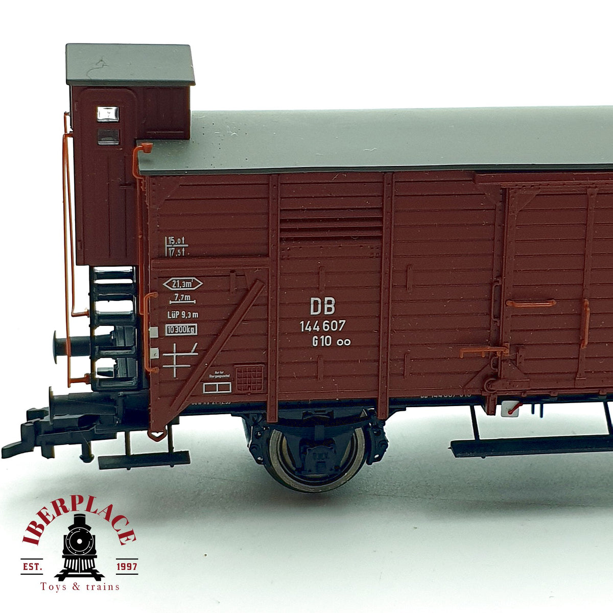♻️✨ Brawa 48223 Vagon cerrado G10 DB 144 607 Epoca III Escala H0 1:87 DC