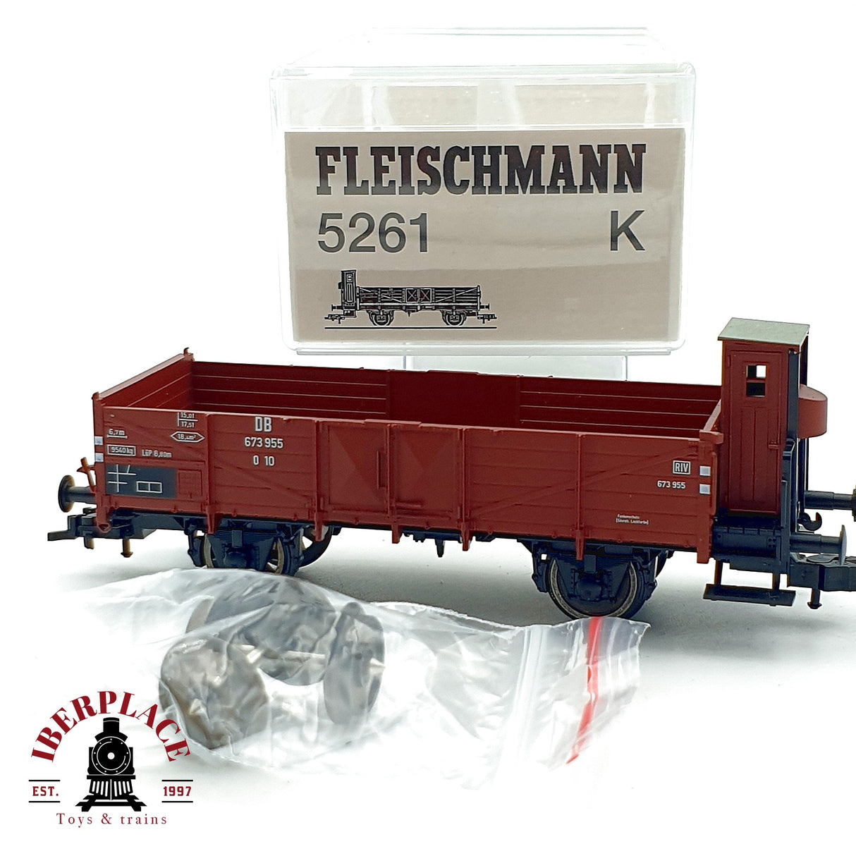 ♻️✨ Fleischmann 5261K Vagon abierto O 10 DB 673955 Ep III Escala H0 1:87 DC
