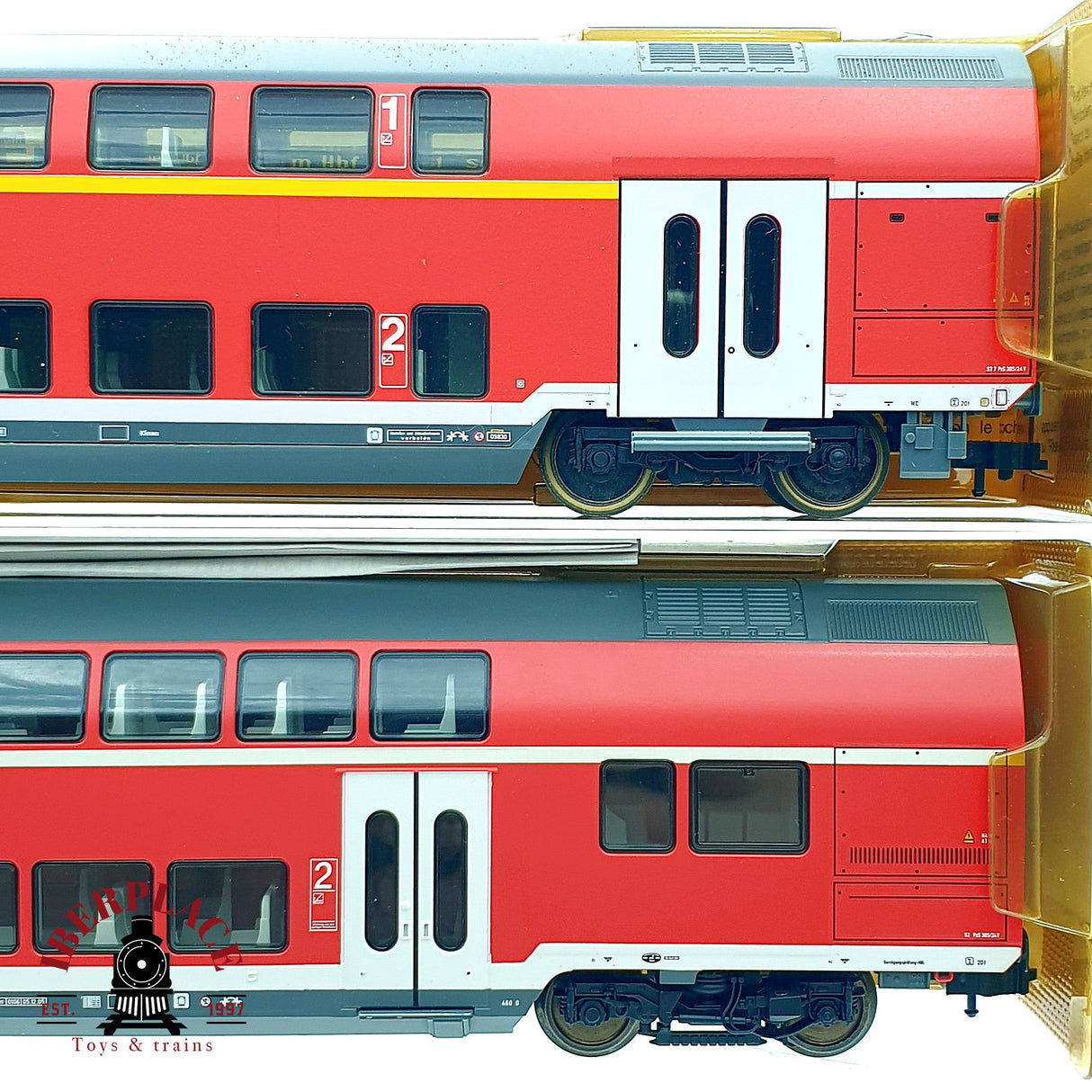 ♻️✨ Fleischmann 5620 5625 set 4x vagones doble piso DB Regio Ep V Escala H0 1:87 DC
