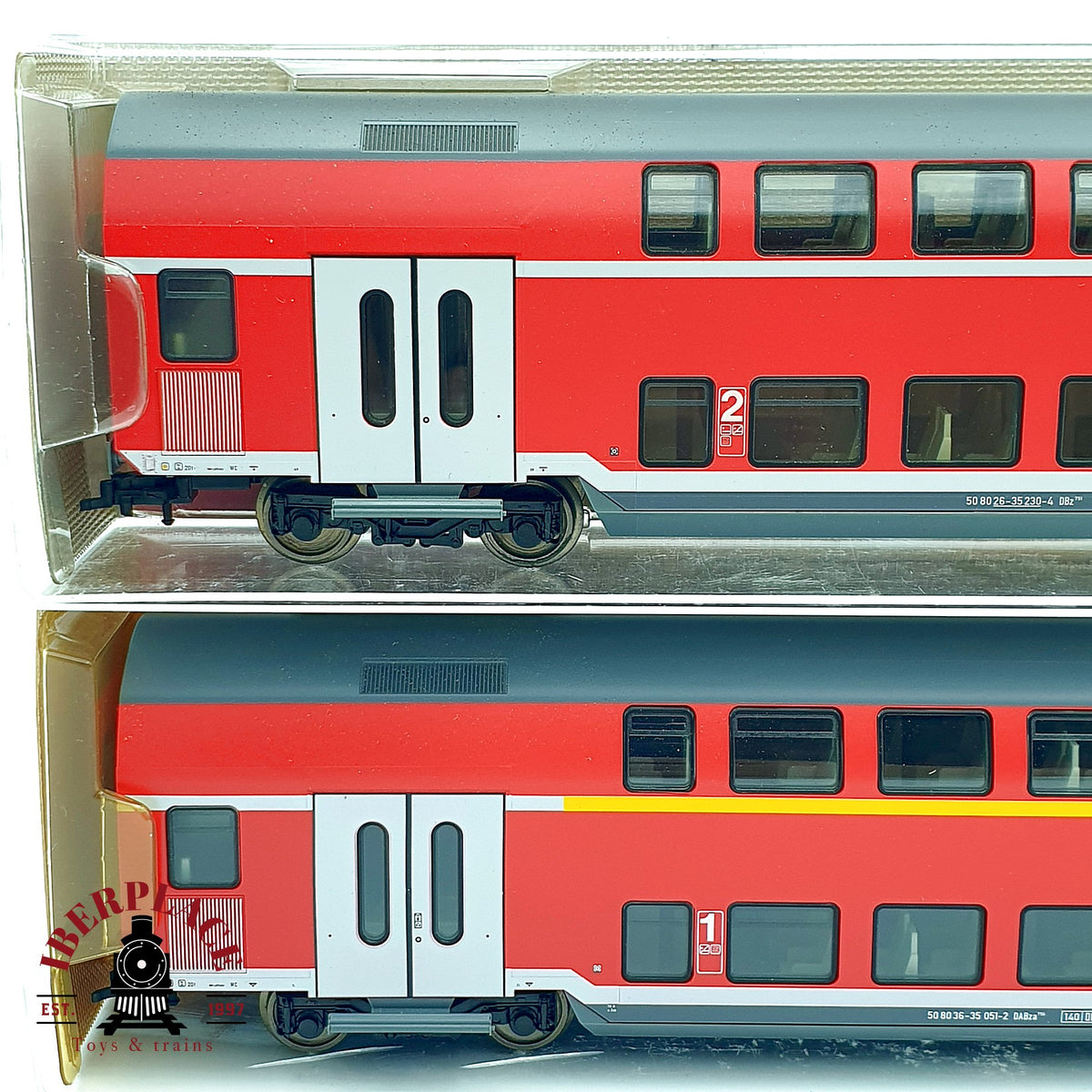 ♻️✨ Fleischmann 5620 5625 set 4x vagones doble piso DB Regio Ep V Escala H0 1:87 DC