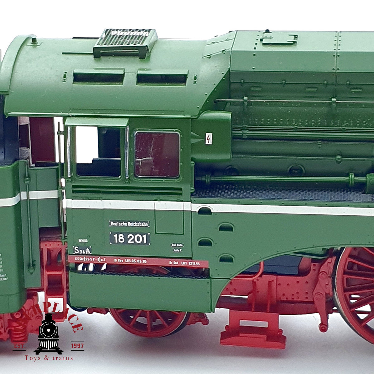 ♻️ 🚂 Roco 63201 Locomotora vapor BR 18 201 DR Epoca III Escala H0 1:87 DC