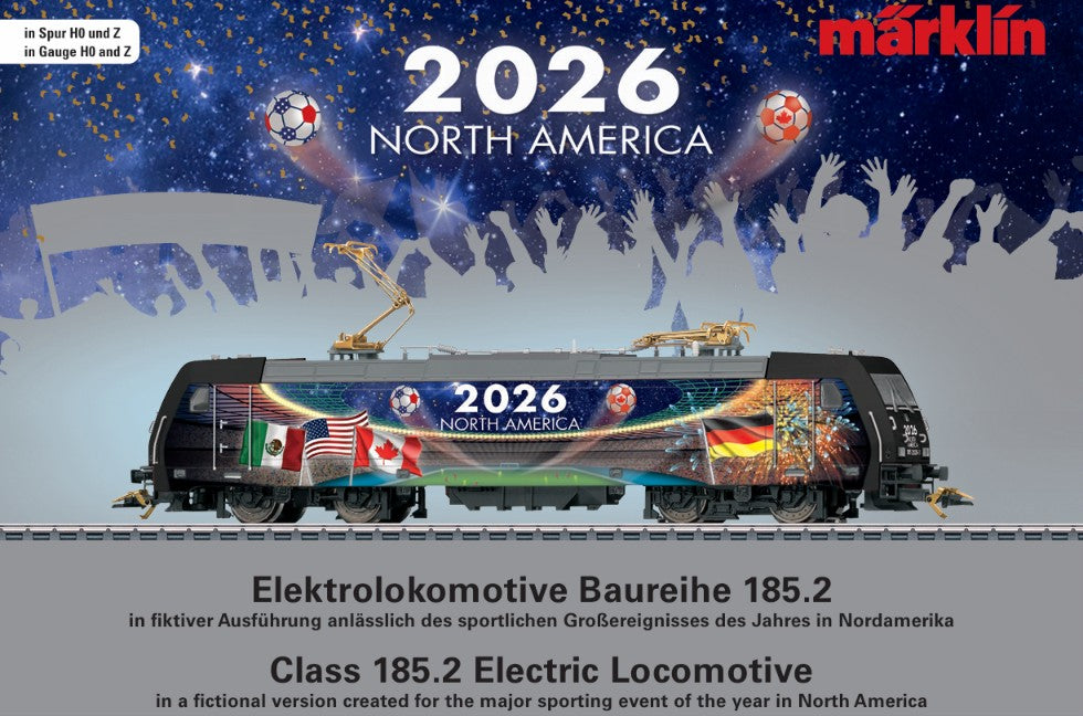 Märklin 36026 – Locomotora Eléctrica Baureihe 185.2 "North America 2026" · Escala H0 · Edición Limitada