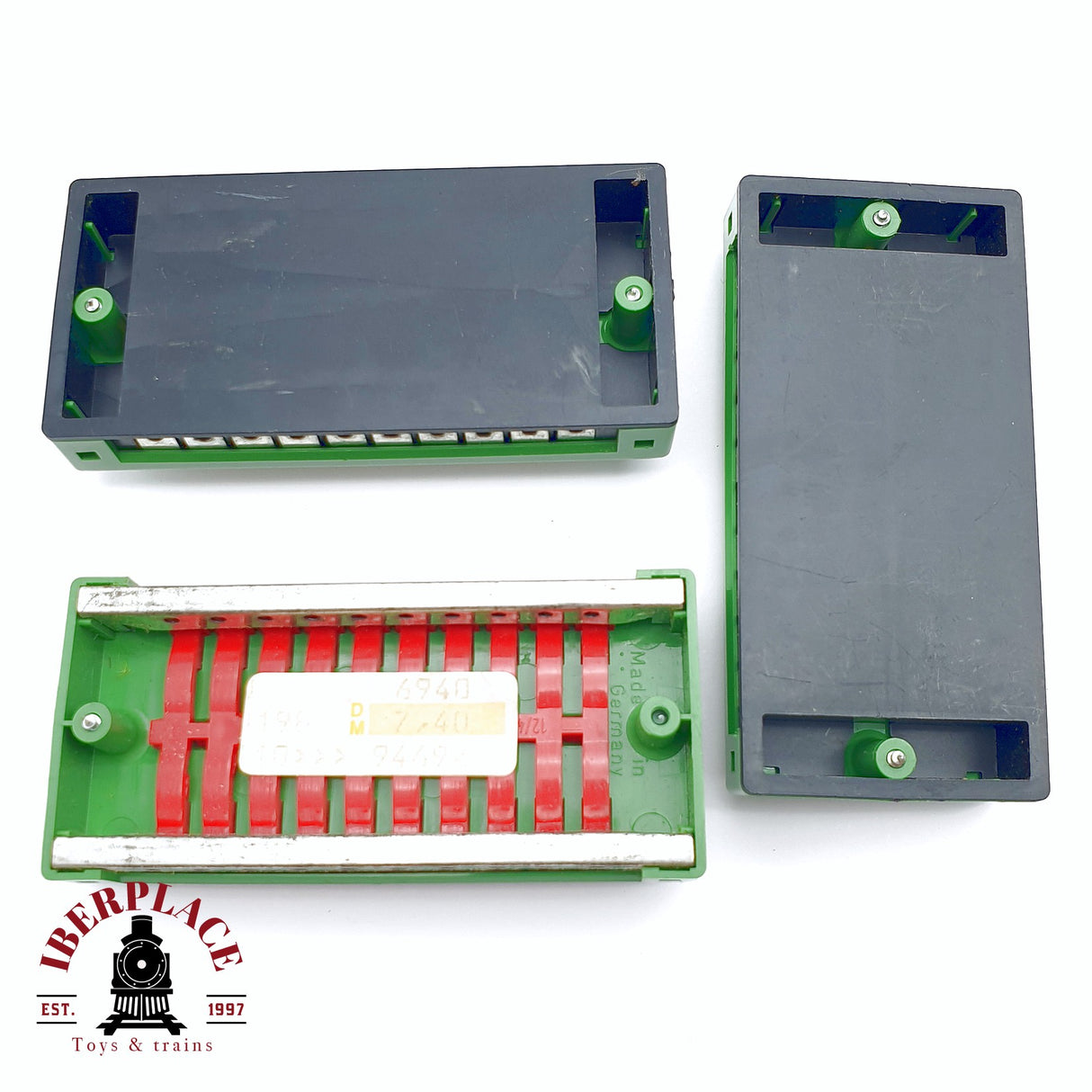 ♻️ 2da mano - 3x Fleischmann 6940 6941 placas de distribución H0 escala 1:87