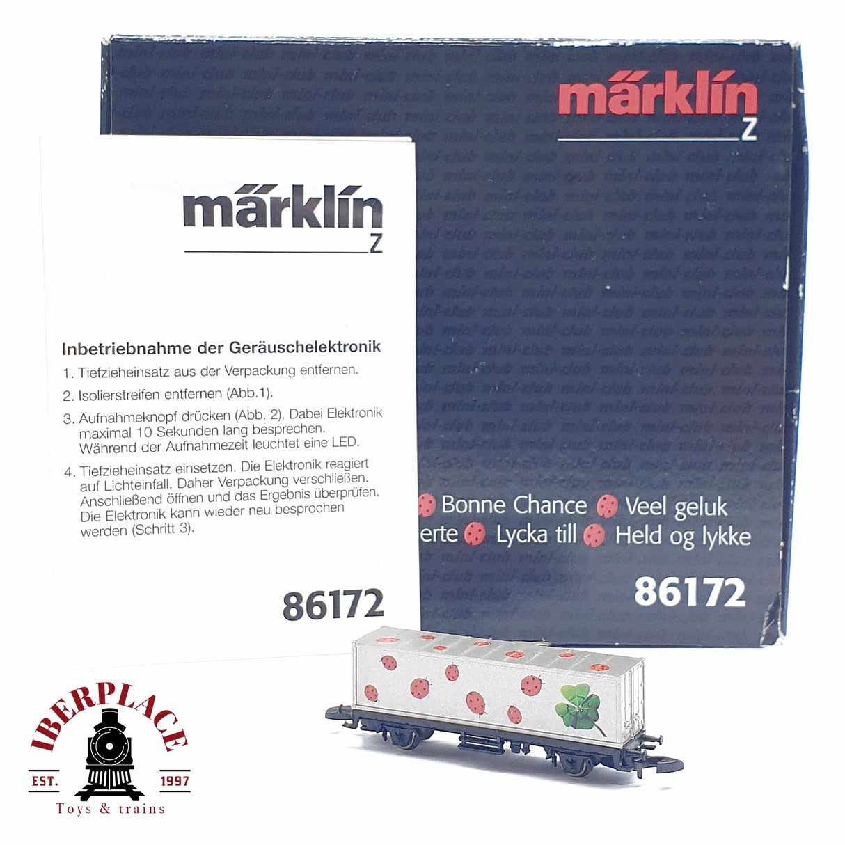 ♻️ 2da mano - Märklin 86172 vagón de felicitación Buena suerte Z escala 1:220