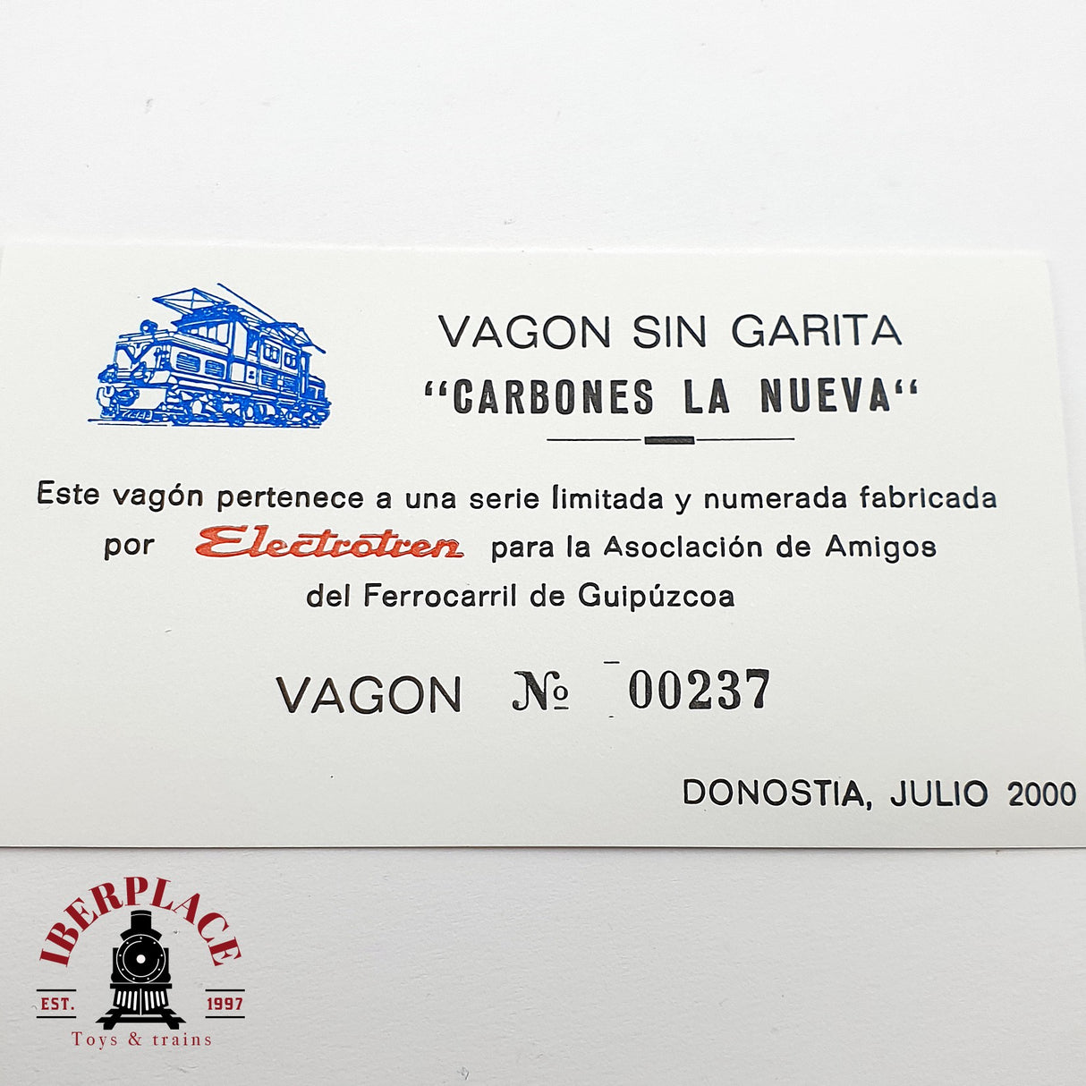 ♻️ DC Electrotren 1969 vagón de bordes carbones la nueva S/G A.A.F.G RENFE H0 escala 1:87 A28