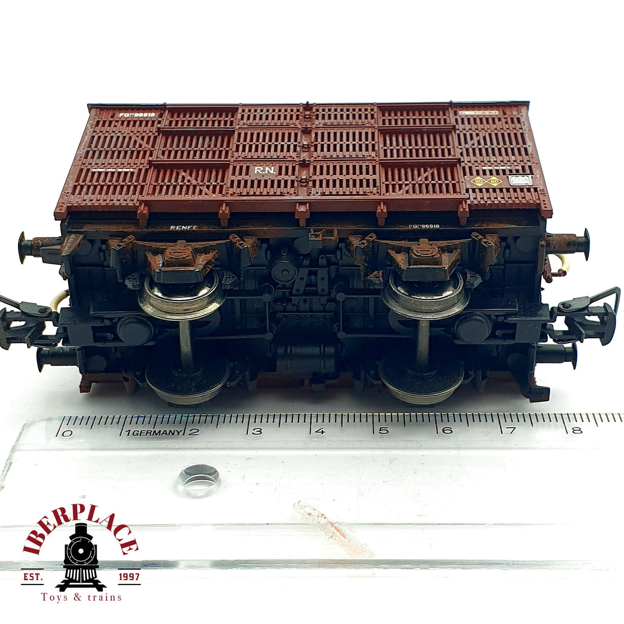 ♻️ DC Electrotren 1936 vagón jaula para ganado RENFE H0 escala 1:87 A28