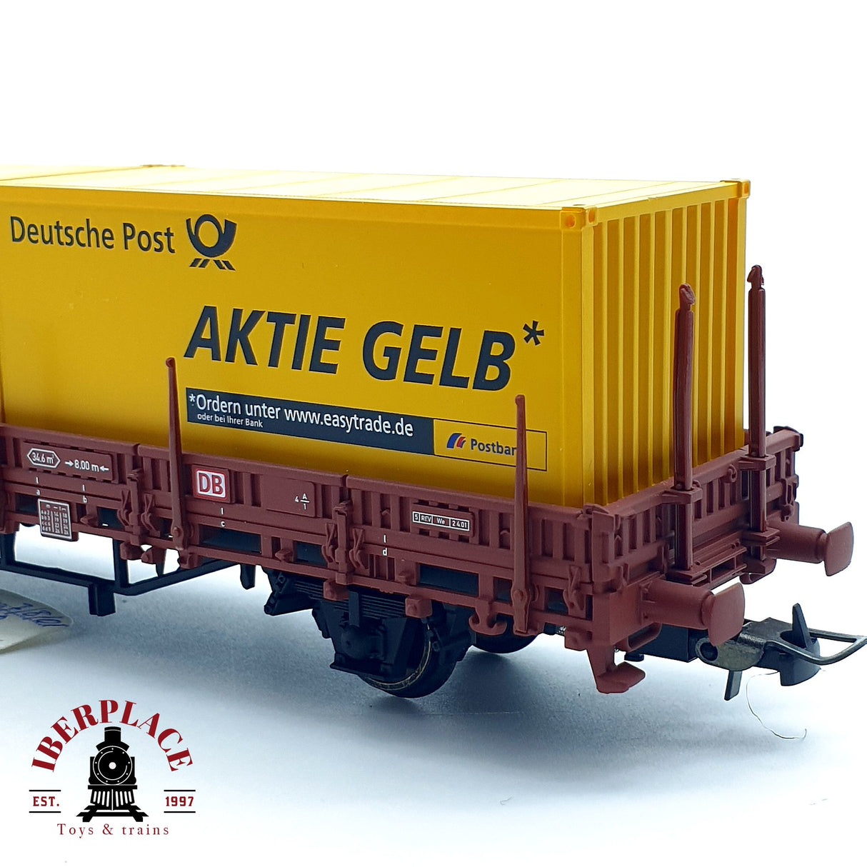♻️ DC Electrotren 1528K vagón contenedores Deutsche Post DB H0 escala 1:87 A28