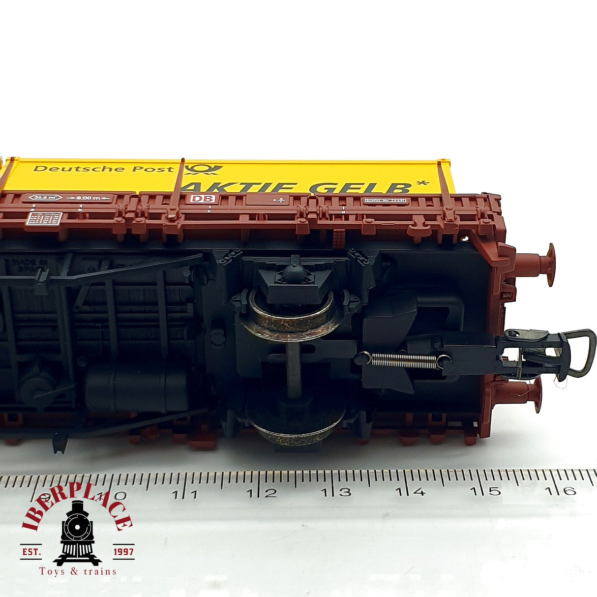 ♻️ DC Electrotren 1528K vagón contenedores Deutsche Post DB H0 escala 1:87 A28