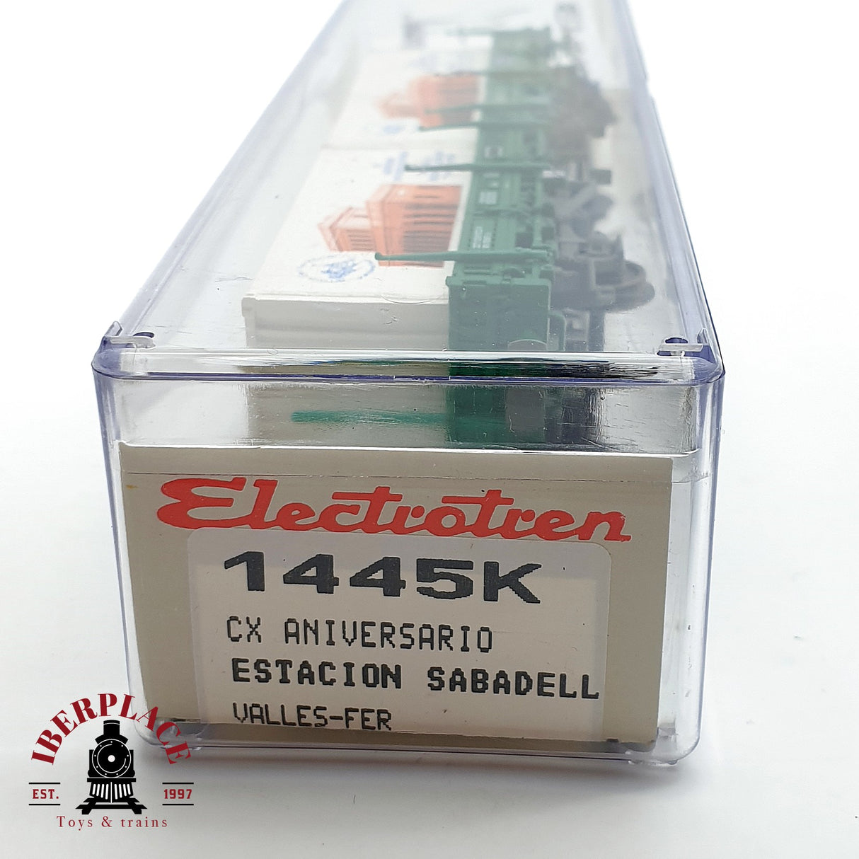♻️ DC Electrotren 1445K vagón contenedores estación sabadell RENFE H0 escala 1:87 A28