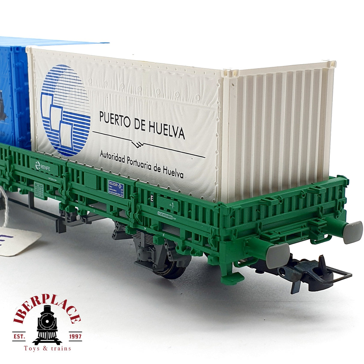 ♻️ DC Electrotren 1527K vagón contenedores congreso Feaaf Huelva 2000 RENFE H0 escala 1:87 A28