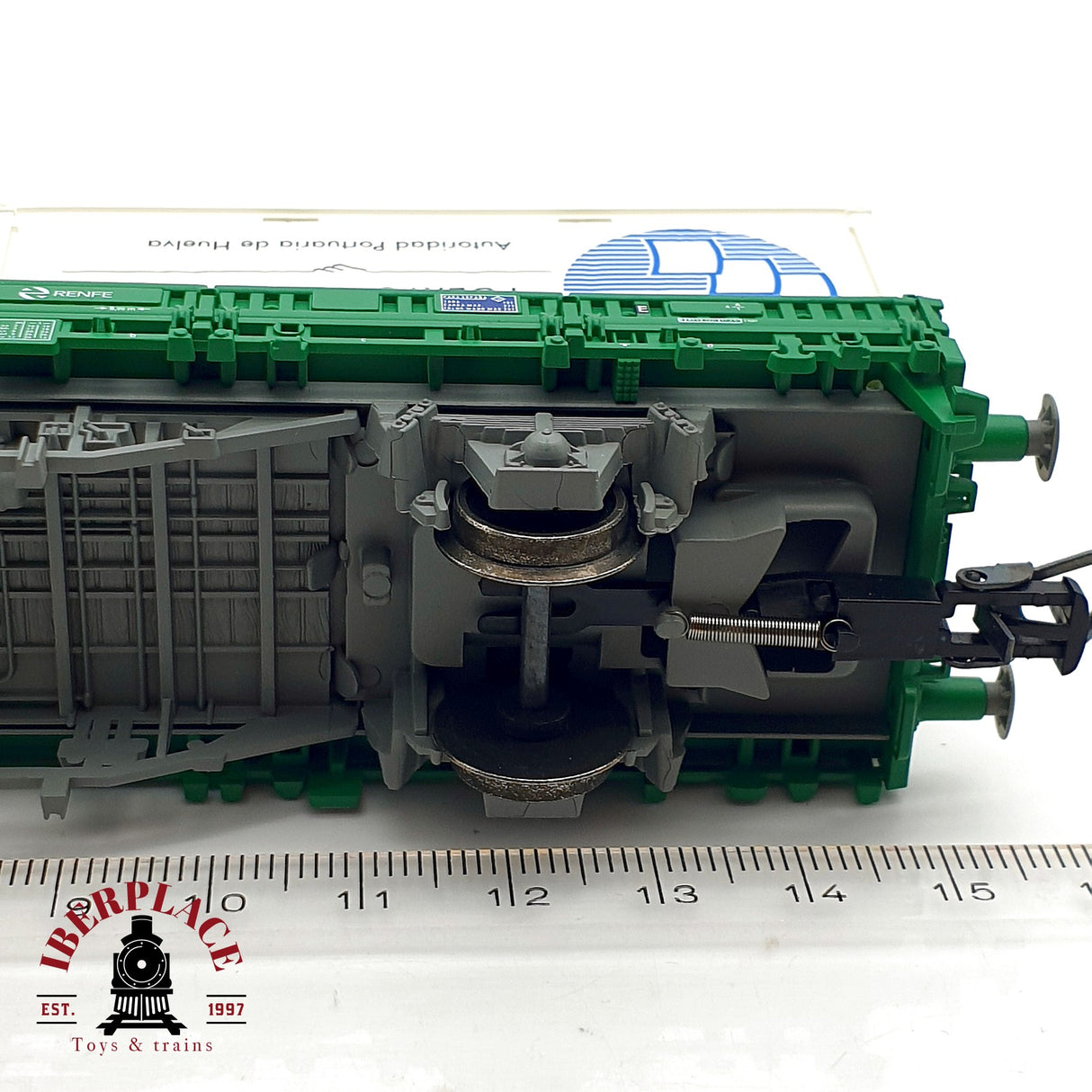 ♻️ DC Electrotren 1527K vagón contenedores congreso Feaaf Huelva 2000 RENFE H0 escala 1:87 A28