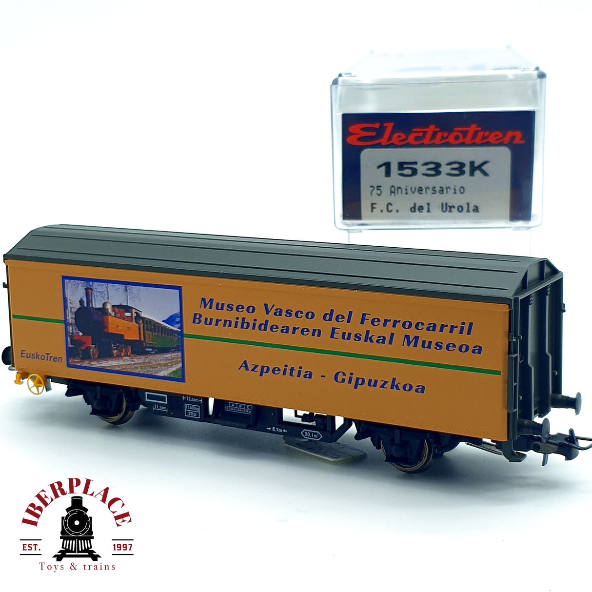 ♻️ DC Electrotren 1533K vagón 75 aniversario FC del Urola H0 escala 1:87 A28