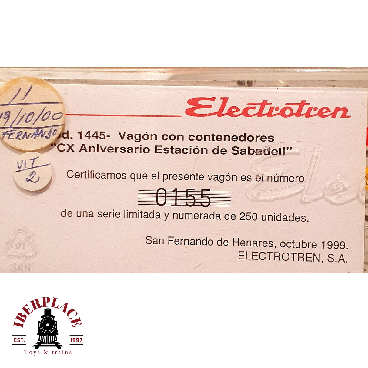 ♻️ DC Electrotren 1445K vagón contenedores estación sabadell RENFE H0 escala 1:87 A28