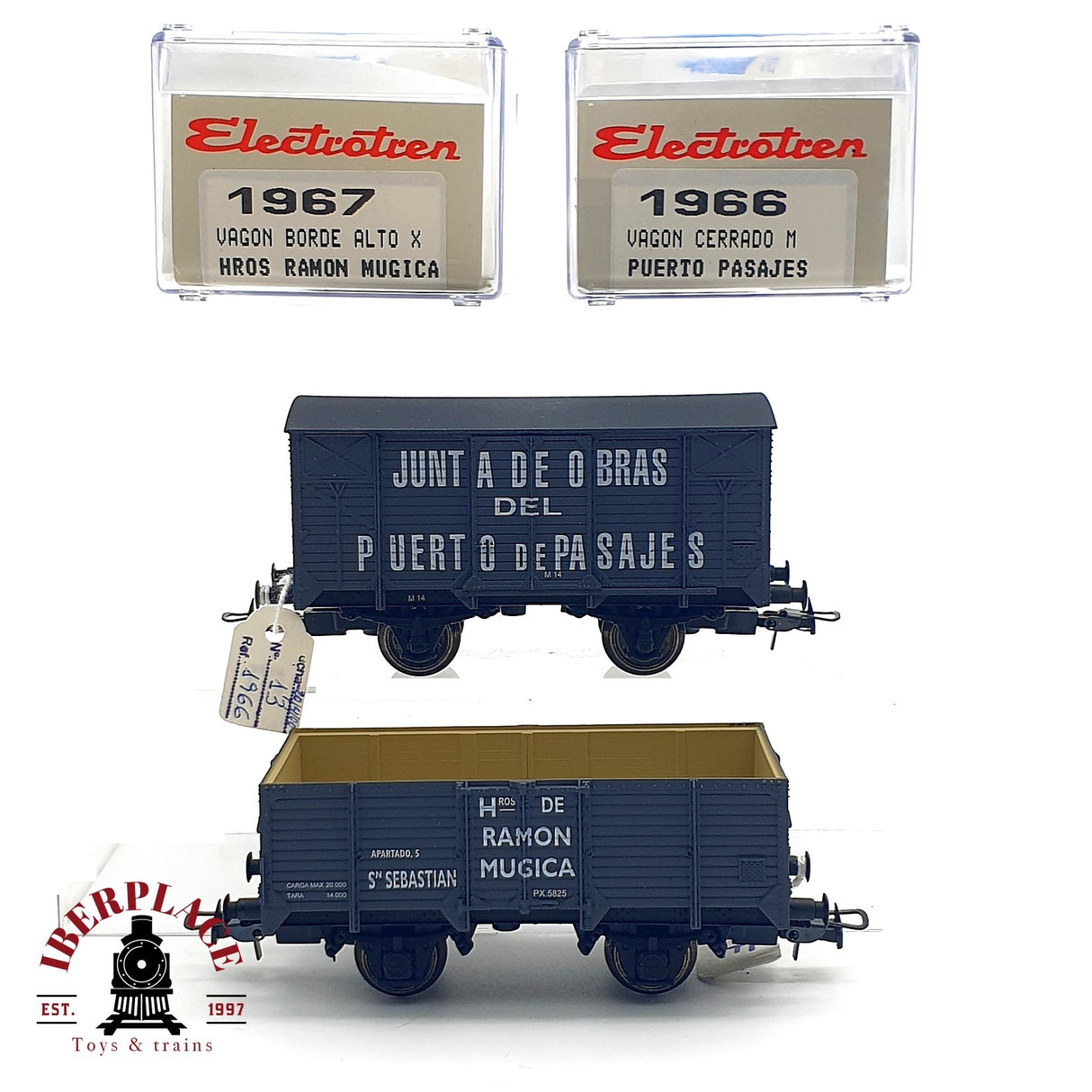 ♻️ DC Electrotren 2x 1967 1966 vagones Hermanos Ramon Mugica puerto pasajes RENFE H0 escala 1:87 A28