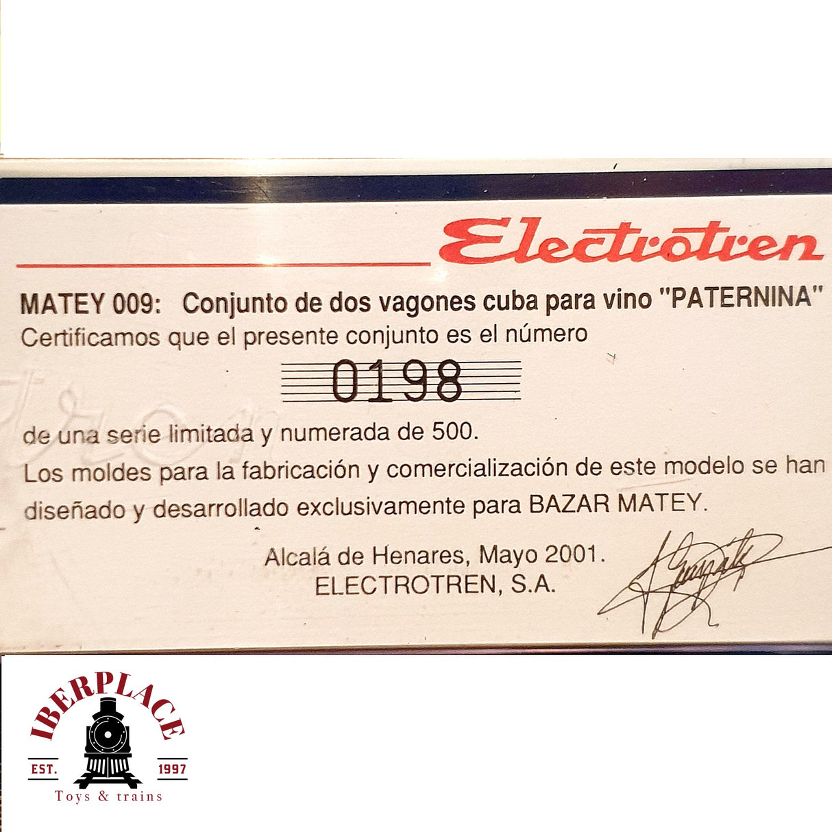 ♻️ DC Electrotren Matey 009 dos vagones cuba Paternina RENFE RN H0 escala 1:87 A28