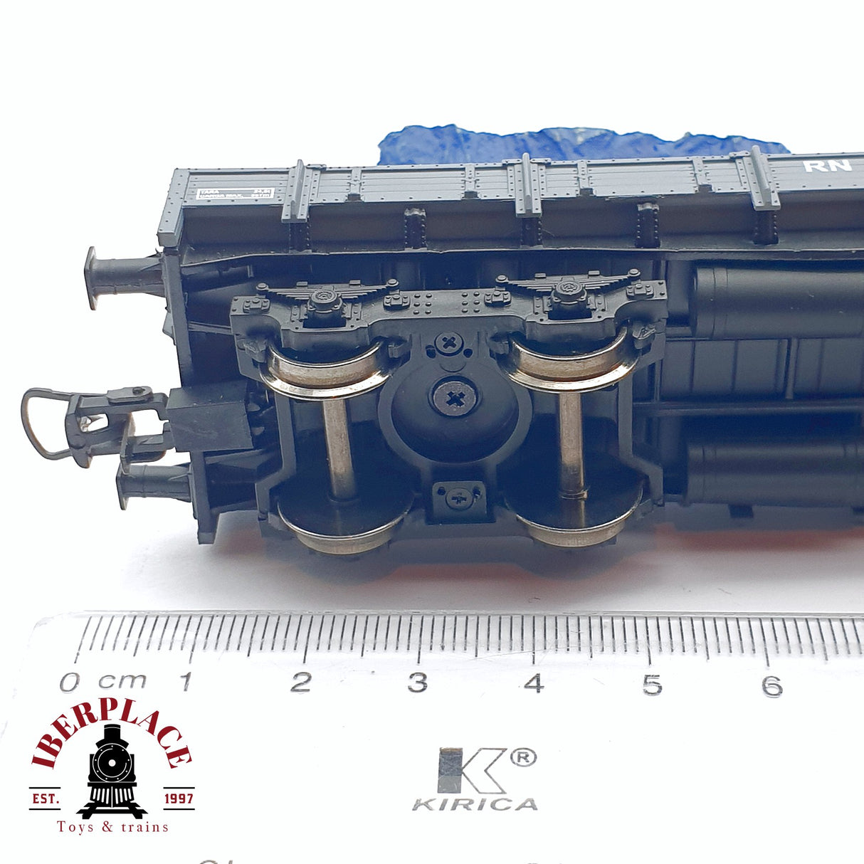 🆕 Mabar - 81403 Set de vagones plataforma MM borde bajo RENFE carga de coches con lona H0 escala 1:87