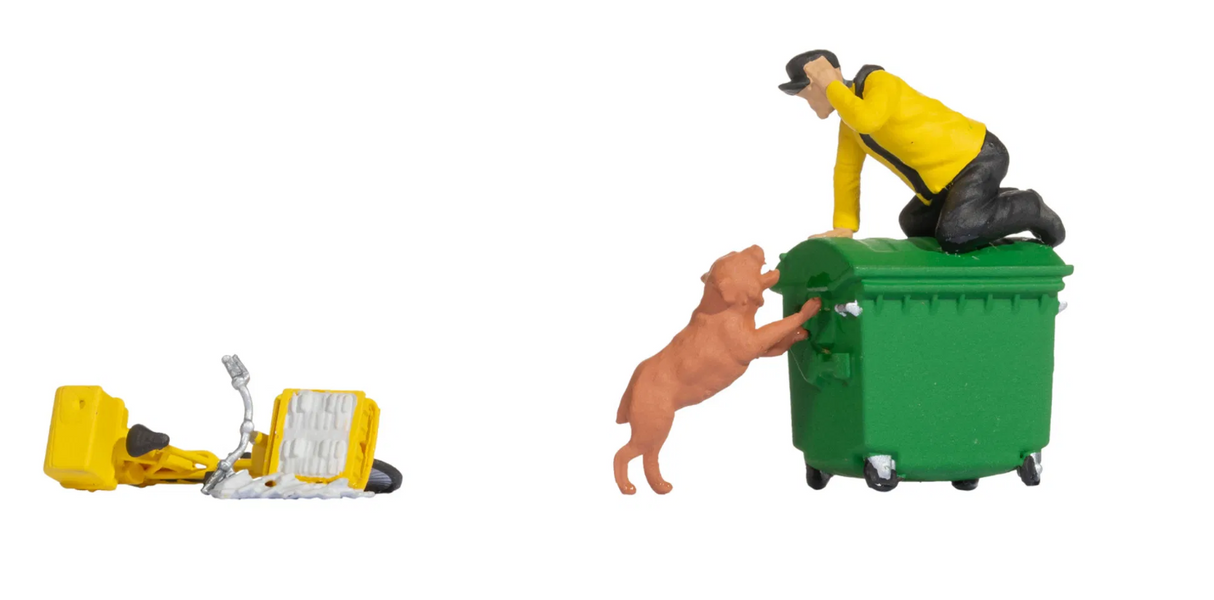 🆕 NOCH 16610 – Escena divertida «¡Cuidado con el perro!» – H0 1:87