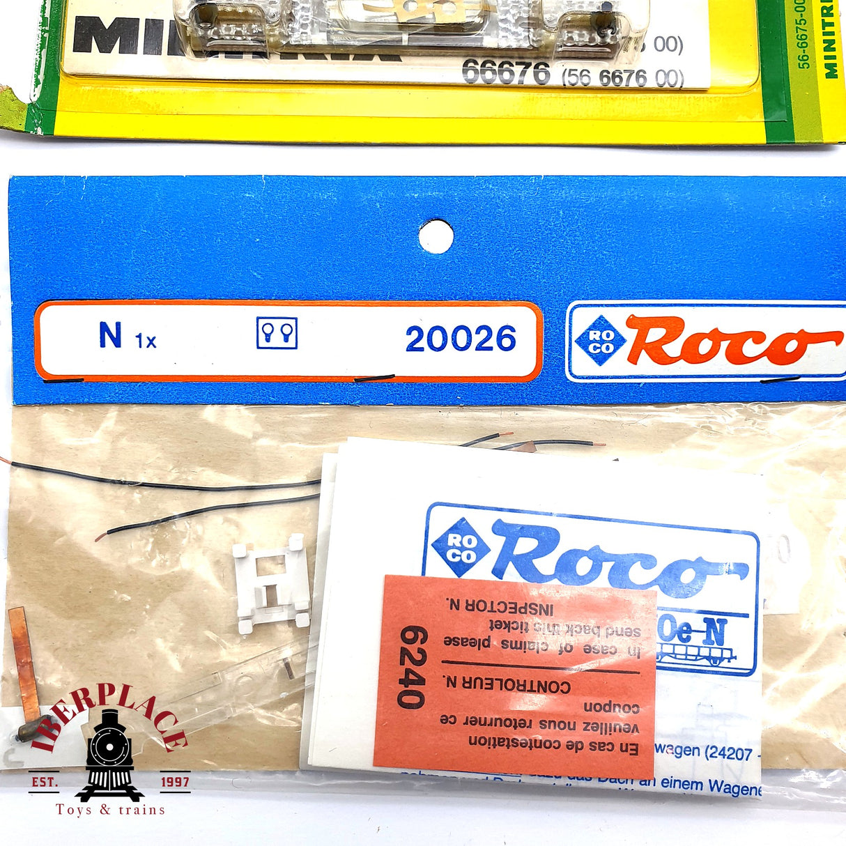 ♻️ 2da mano - 3x Roco Minitrix Iluminación interior para vagones N escala 1:160