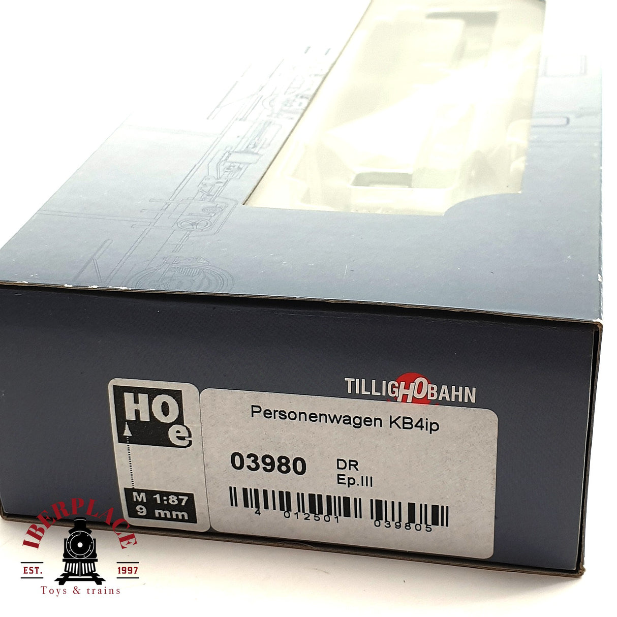 ♻️ 2da mano - Tillig Bahn 03980 vagón pasajeros DR 970 H0e escala 1:87 E15
