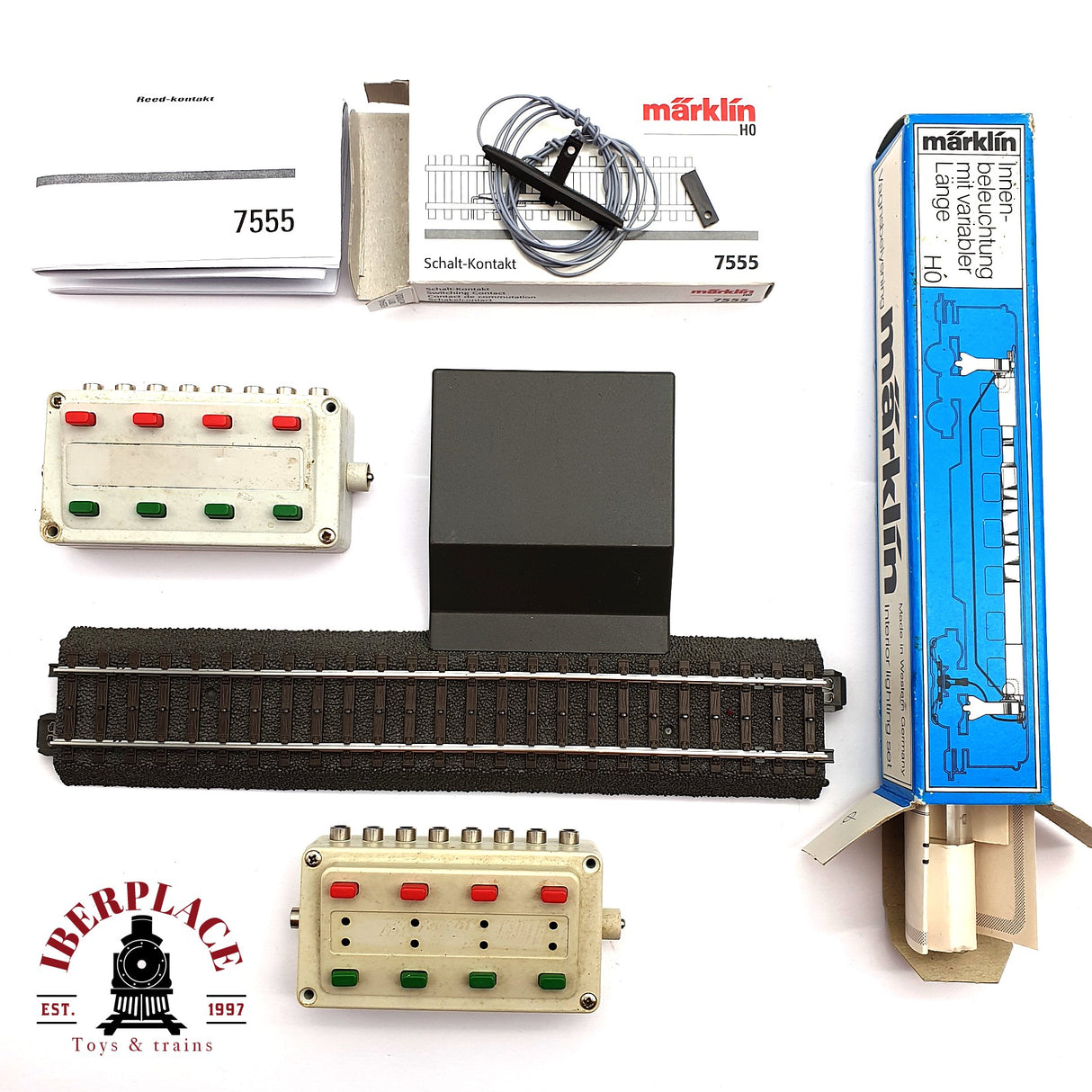 ♻️ 2da mano - Märklin Lote de iluminación interior pupitres de mando contacto de conmutación H0 escala 1:87 E15