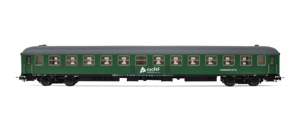 Electrotren HE4018 – Coche ADIF BC11x-11600 Verde – 1:87 H0 escala DC/CC