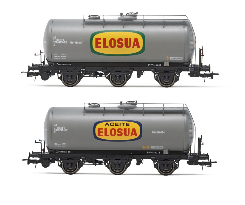 Electrotren HE6024 – Set 2 Cisternas RENFE ELOSUÁ – 1:87 H0 escala DC/CC