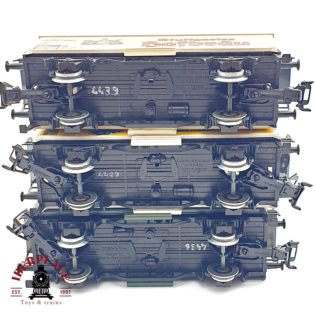 ♻️ 3x Märklin vagones cerveceros Dinkel Acker CD Pils Staufen Bräu DB H0 escala 1:87 A28