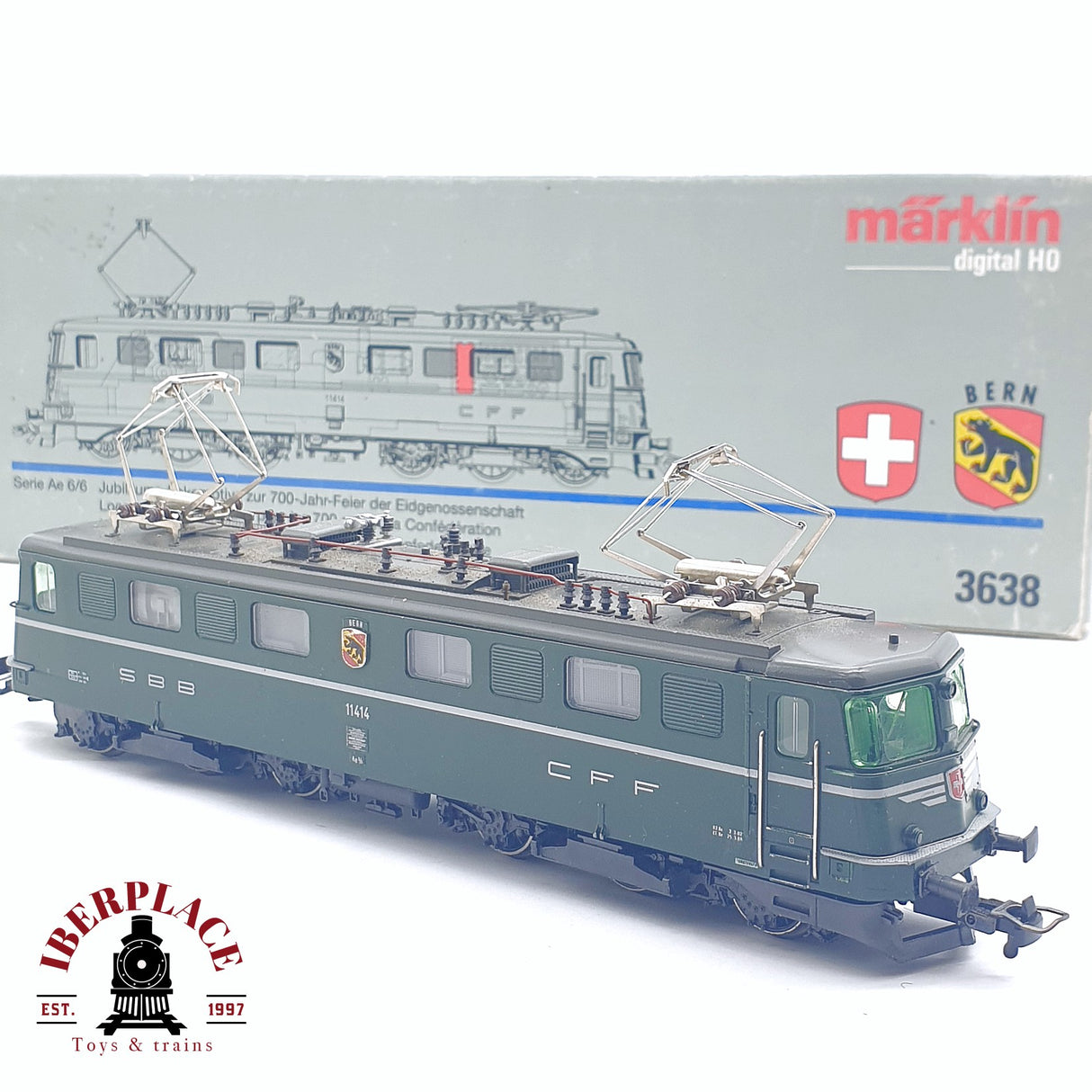 ♻️ 2da mano - Märklin 3638 Digital Locomotora eléctrica SBB CFF 11414 H0 escala 1:87