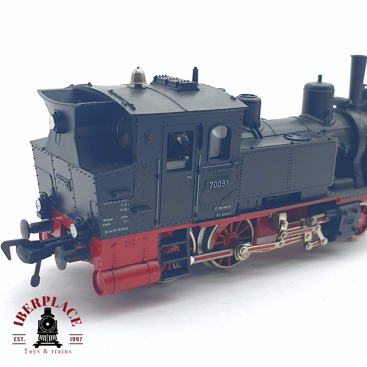 ♻️ 2da mano - DC Fleischmann 4016 Locomotora de vapor DB 70091 Negra H0 escala 1:87
