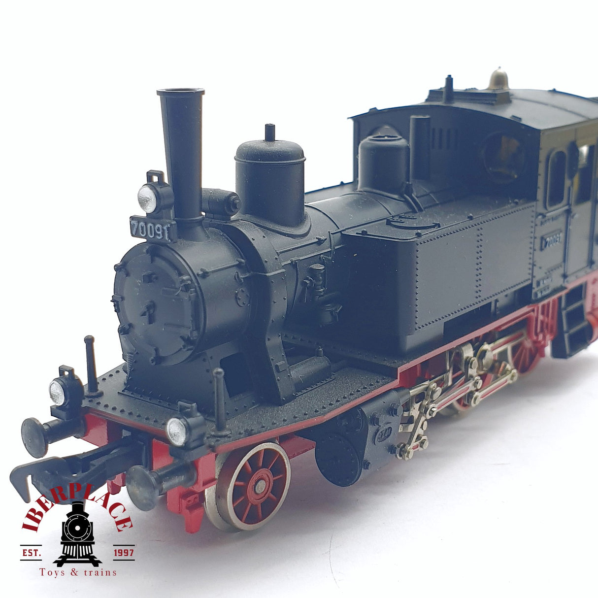 ♻️ 2da mano - DC Fleischmann 4016 Locomotora de vapor DB 70091 Negra H0 escala 1:87
