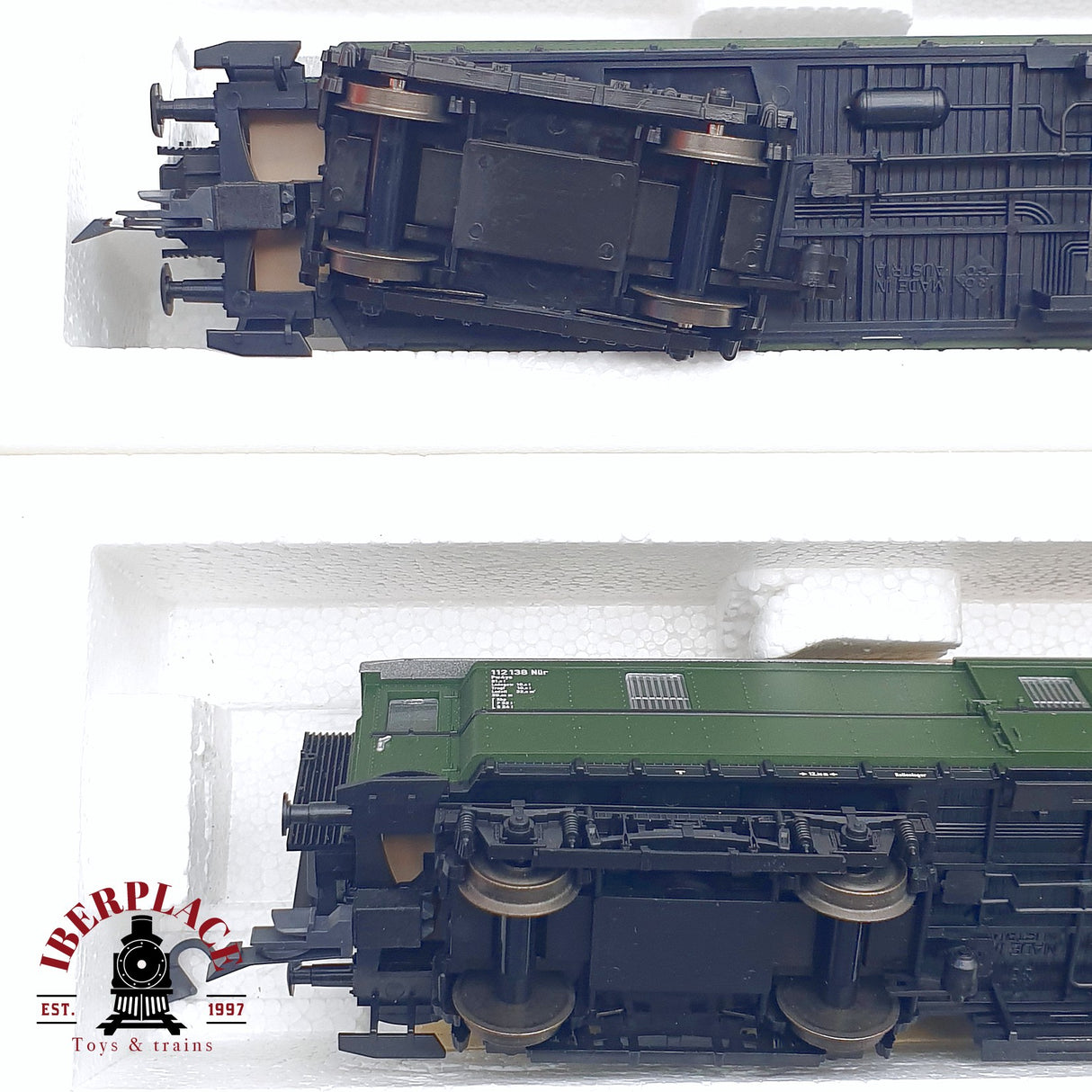 ♻️ 2da mano - DC 5x Roco vagones pasajeros DB clase 1-2 verde H0 escala 1:87