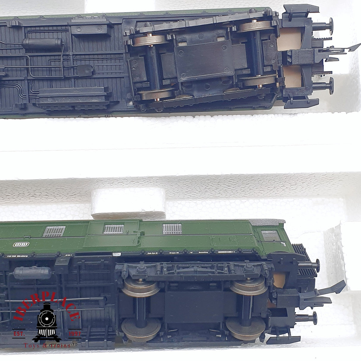 ♻️ 2da mano - DC 5x Roco vagones pasajeros DB clase 1-2 verde H0 escala 1:87