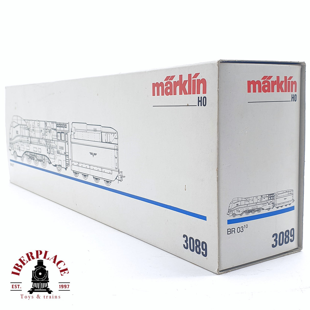 ♻️ 2da mano - Märklin 3089 Locomotora de vapor BR 03 1055 Roja H0 escala 1:87