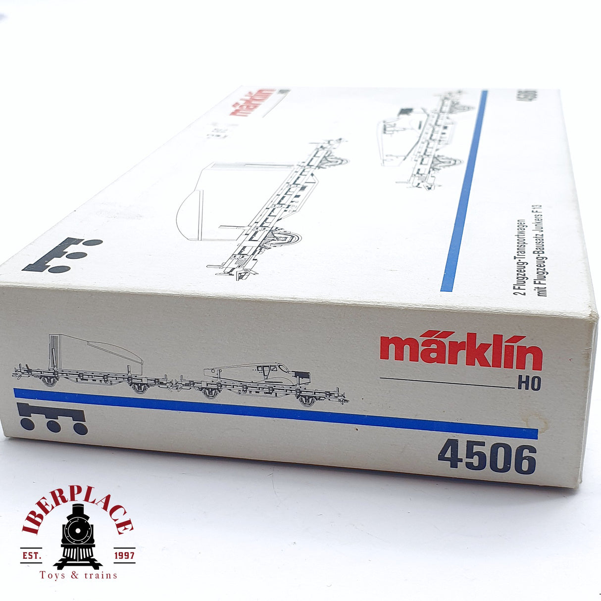 ♻️ 2da mano - Märklin 4506 set de vagones transporte de aviones junkers F13 H0 escala 1:87