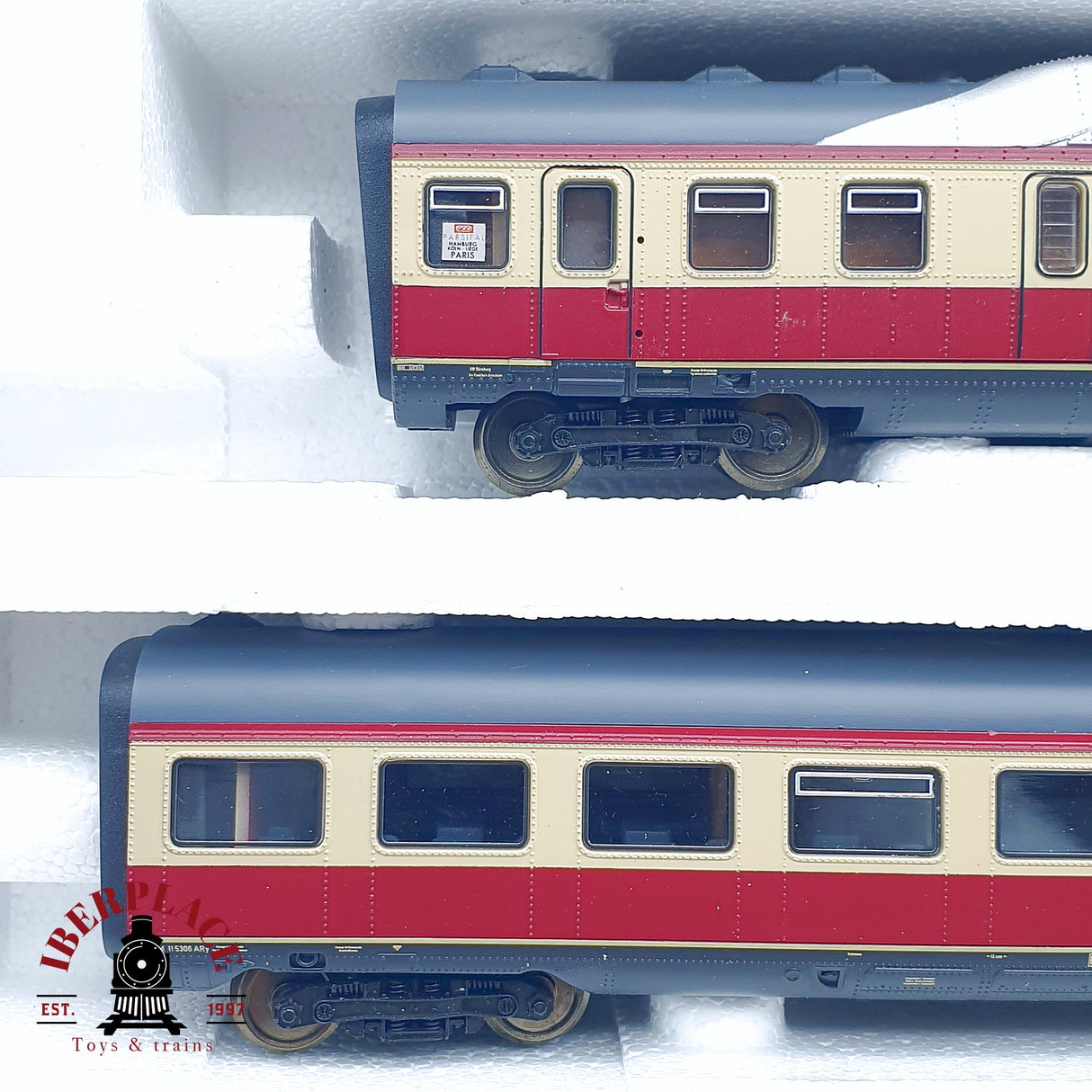 ♻️ 2da mano - DC Roco 43011 Set Tren diesel BR 601 Trans Europ Express H0 escala 1:87