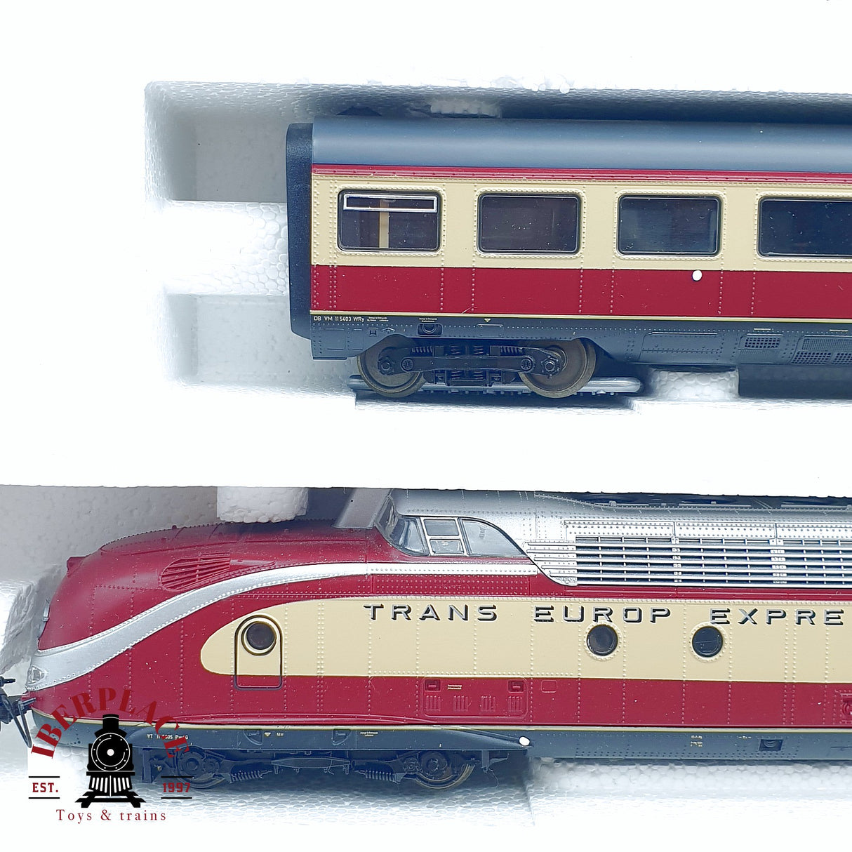 ♻️ 2da mano - DC Roco 43011 Set Tren diesel BR 601 Trans Europ Express H0 escala 1:87