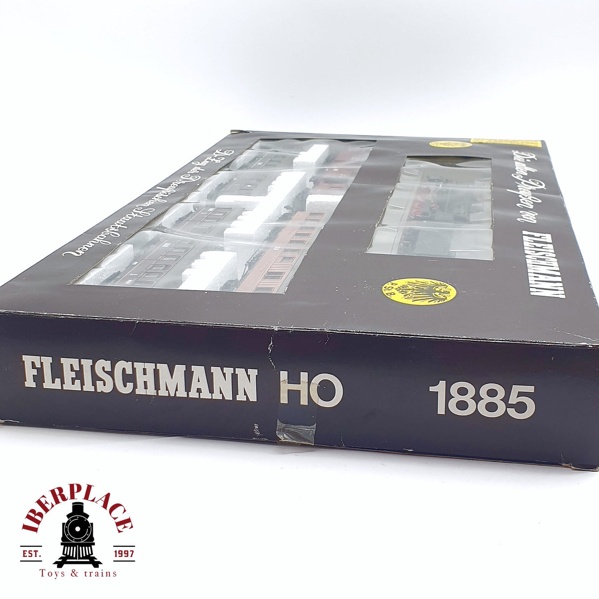 ♻️ 2da mano - AC Fleischmann 1885 Set locomotora P.St.B. 2810 vagones pasajeros H0 escala 1:87