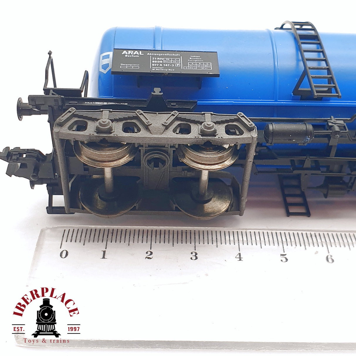 ♻️ 2da mano - DC Fleischmann 5473 vagón cisterna Aral DB H0 escala 1:87