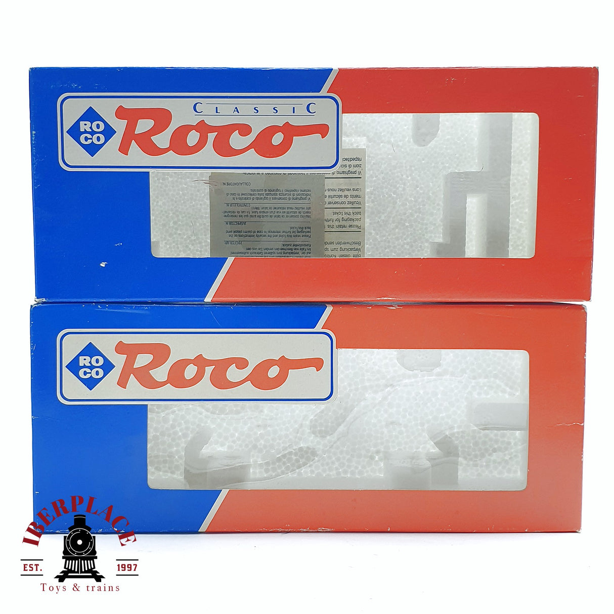 ♻️ 2da mano - 2x Roco cajas vacías de cartón H0 escala 1:87