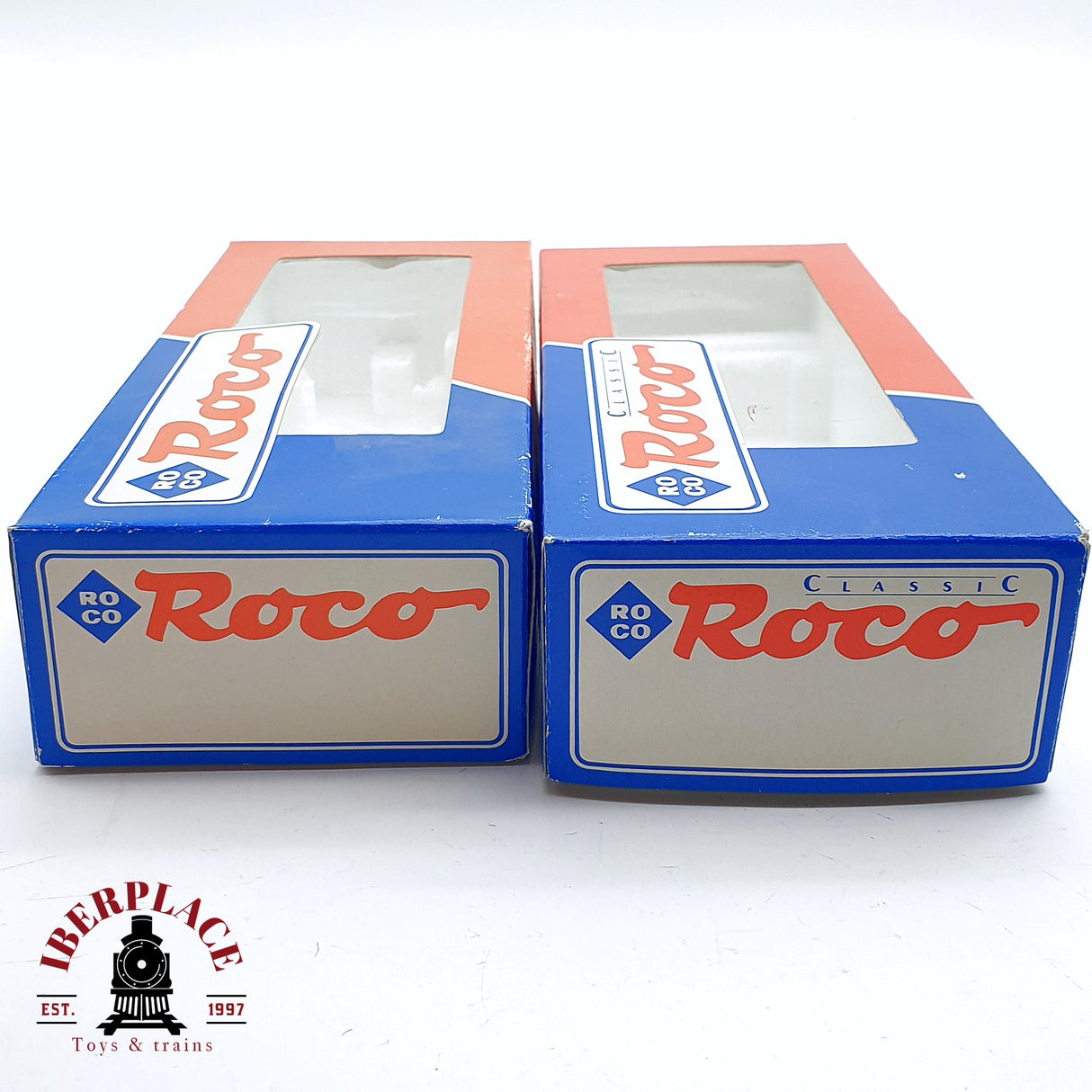 ♻️ 2da mano - 2x Roco cajas vacías de cartón H0 escala 1:87